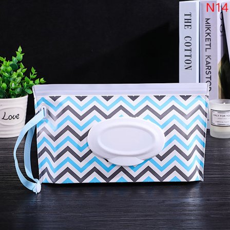Baby Wet Wipe Pouch Portable Wipes Hållare Case Flip Cover Refil