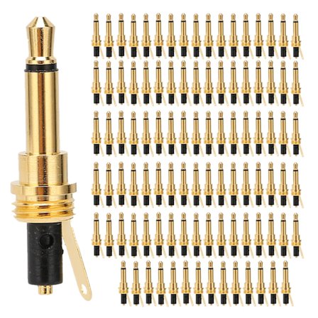 100 stk. 2-polet 3,5 mm mono hovedtelefonstik stik udskiftning DIY AUX adapter reparation