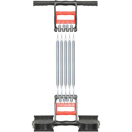 3-i-1 Treningsapparat - Fjær Bryst Ekspander, Håndtak, Pedal Kabel Stropper - Hjemme Treningsutstyr med Metallfjærer