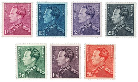 Belgien 1936 - OBP 429-35 - Ubrugt