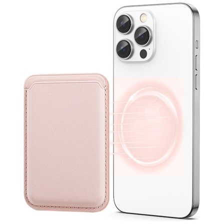 Ny kompatibel med Apple 14 iPhone15 MagSafe lommebok magnetisk kortholder lær PU