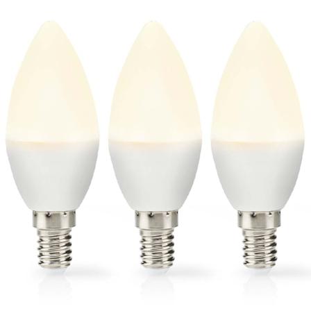 Nedis Frostad Led-lampa Varmvit E14, Kron, 2.8w, 250lm, 2700k -