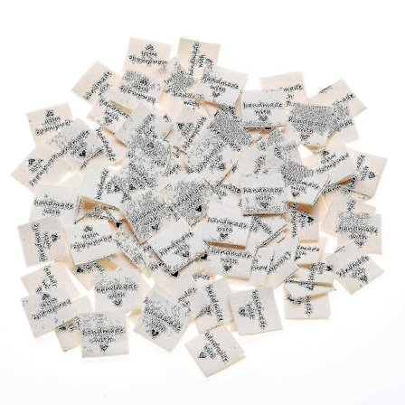 100 5 st Tyg Etiketter Tags Kostym Klädetiketter Textiletiketter Med Etiketter
