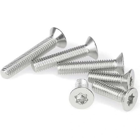 Sekskantskruer M3 M4 forsenket hode indre plomme tyverisikringsskrue 304 rustfritt stål med stiftstolpe bolt*10x12x16x18x20x30 (farge: M3*18 20stk