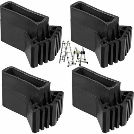 Stegefotsskydd, Stegeförlängningsfötter, Halksäkra Gummipaddar, Universal Halksäkra Gummifötter för Stege, Ersättning