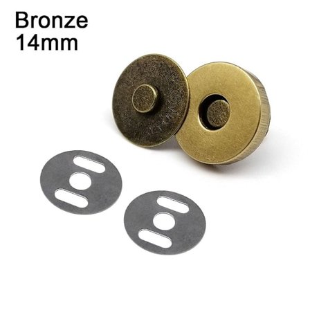 10 Set Väska Spänne Väska Knapp BRONS 14MM