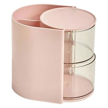 Håraccessoarer Organizer Med Hårborsthållare Klar Plast Smyckeskrin För Läppstift Puderpuff