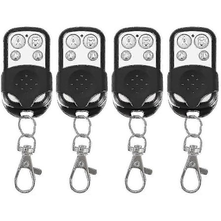 4 stk. Elektrisk Trådløs Kloning Fjernbetjening Universal Alarm System Dør Garageportåbner 4 Kanaler 4 Knap Nøglering Tyverisikring