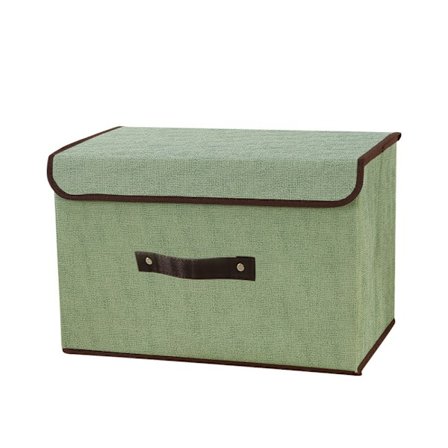 Opbevaringsboks med stof låg, sammenklappelig opbevaringskasse til kontoret - S