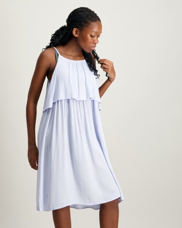 Creamie Dress Crepe Beige Klänningar Tjej - Kids Brand Store