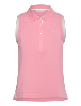 GANT Contrast Collar Sleeveless Pique - Pink - M