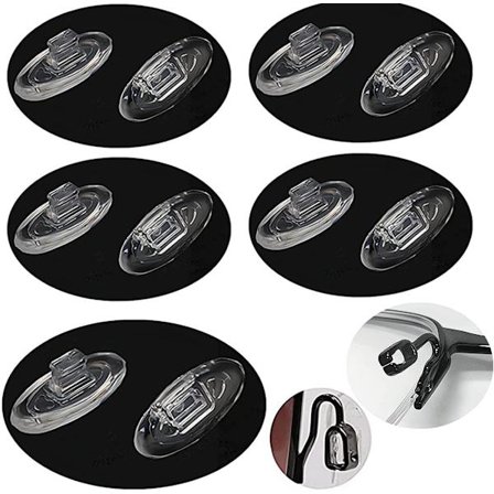 Push-in Brille Næsepuder, 10 Par Udskiftningsnæse Pads til Briller, Ovale Bløde Silikone Næsebeskyttere Skridsikre Øjenpuder (Klar, 14 mm)