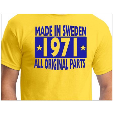 Gul T-shirt Made in Sweden 1971 All original parts