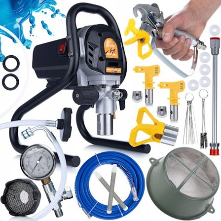 Maalaussumutin Starttipaketti 1200W – Hydrodynaaminen Laite | Suuttimet 515/513 | 30cm Lansi | 5 Tiivistetta | Akryyli, Lateksi