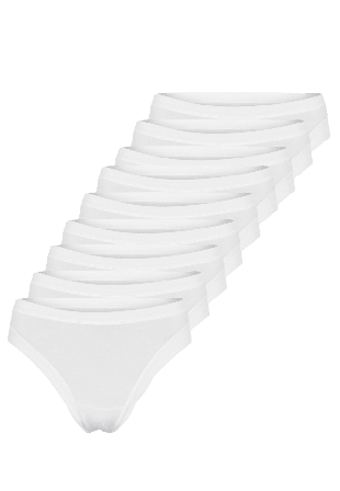 JBS of Denmark Bambu, Tai Trosa, 9-pack, Ljusgrå Badkläder Dam Vit M