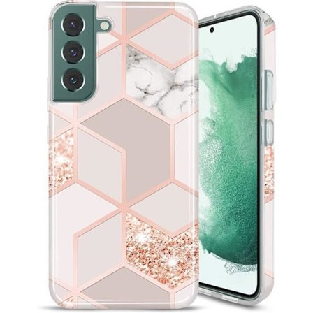 Fodral för Samsung Galaxy S22 Design Smal och elegant TPU Resistant Anti-Scratch Pink