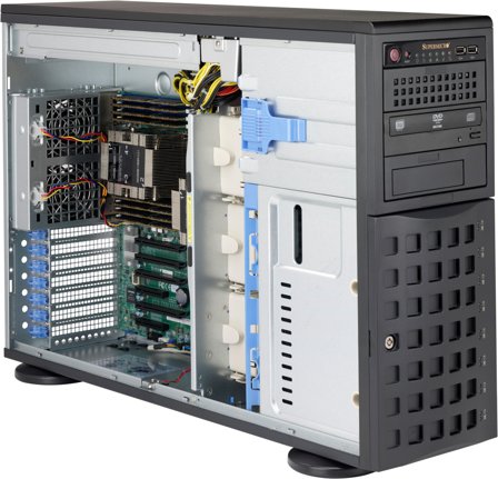 SUPERMICRO Black4U Tower SC745BACw/Red1230W PwrSupp