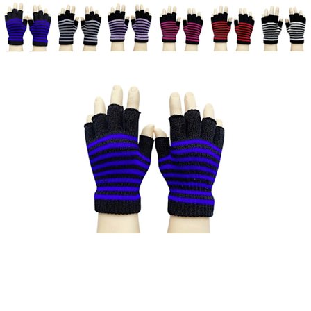 Torgvantar, korta & fingerlösa - Randiga - Flera färgval