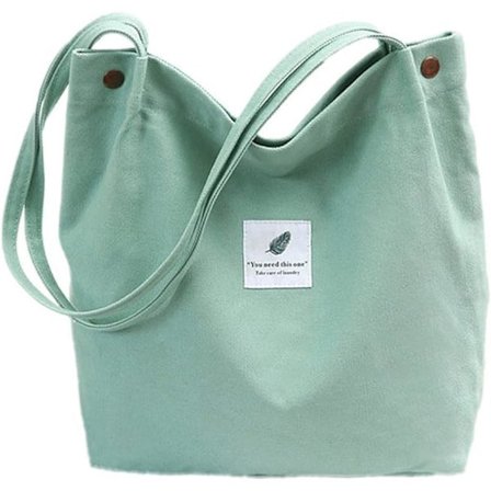 Skulderveske studentveske dame canvasveske stor kapasitet skulderveske fritidsreiser