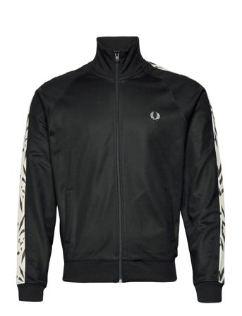 Printed Panel Trk Jkt Bomberjacka Jacka Svart Fred Perry