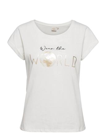 Crbeta T-Shirt T-shirt Top Hvid Cream