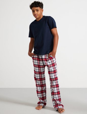 Lindex Trousers Pyjamas Flannel - Red - 128