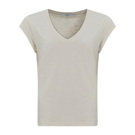 Coster Copenhagen Heart Basic V-neck T-Shirt , Beige , Dames , Maat: L