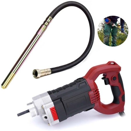 1800W Elektrisk Betongvibrator 6000 U/min 35mm Cylindrisk Vibrerande 1,5m Slang Handtag Pistol | Bärbar