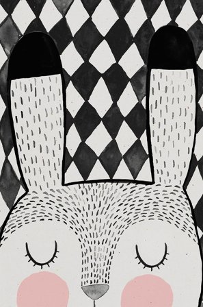 Pelcasa - Poster Bunny - Beige - Postere & bilder - Fra Homeroom