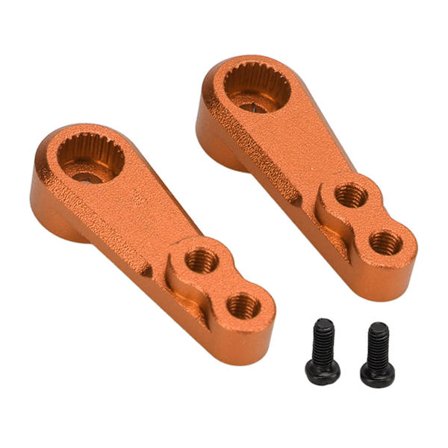 1 Pari RC 25T Metal Servo Vartta Alumiiniseos Servo Ohjausvarsi 1/8 1/10 Kauko-ohjattavaan Autoon Oranssi