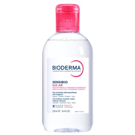BIODERMA Sensibio H2O AR Acqua micellare struccante anti-rossore 250ml - Acqua detergente viso