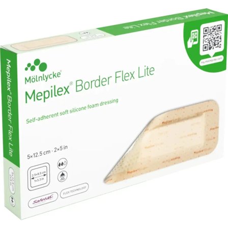 Mepilex Border Flex Lite bandasje 5x12,5cm 5 stk
