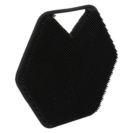 Silikone Badebørste Multifunktionel Polygonal Blød Effektiv Rengøring Silikone Skrubber til Bad Opvask Sort (LGL)