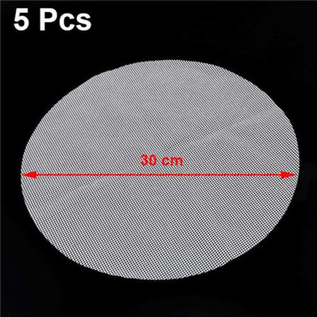 5 st Non-Stick Silikon Ångkokare Mesh Rund Pad Återanvändbar Dumplingsmatta Kök 30cm