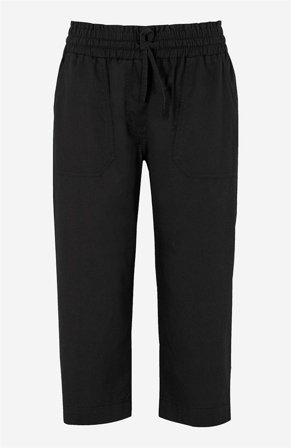 Cellbes of Sweden - Capribukser i vasket bomuld i sort til damer i størrelse 40