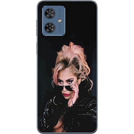 Kompatibelt Mobildeksel til Motorola Moto G54 Lady Gaga portrett med solbriller og dramatisk sminke i mørk glamorøs stil