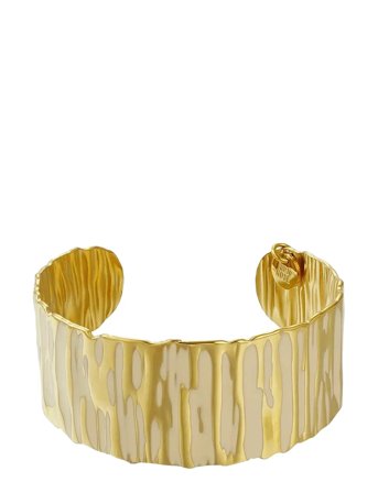 Bud to rose | Blake Enamel Bangle Ivory/Gold | ONE SIZE