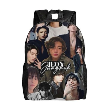 BTS Jung Kook (69) Ryggsekk Mote Reise Ryggsekk Lett Student Skolesekk Reiseveske-ML286[D]