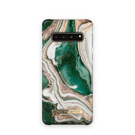 Printed Case Galaxy S10 Golden Jade Marble