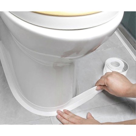 Selvklebende tetningslist for toalett og badekar, tetningsstripe, gulvfliser, hjørnelist og dusj