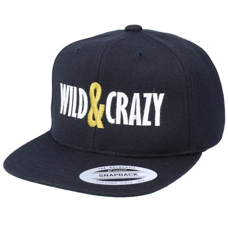Kiddo Cap - Black snapback Czapka Z Daszkiem - Kids Wild And Crazy Black Snapback @ Hatstore