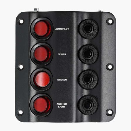 Biltema - Bryterpanel 4 strømbrytere