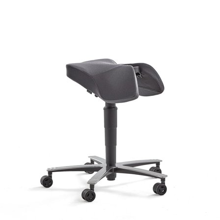 Saddle chair EPSOM with rocking mechanism, grey