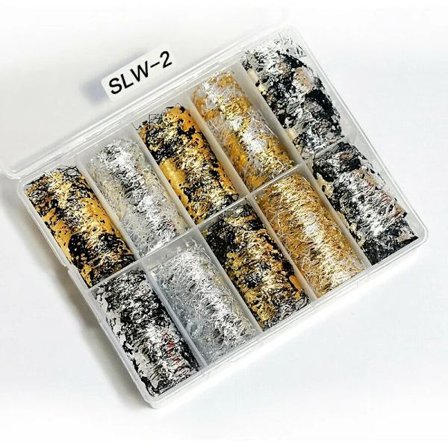 10 st Nagel Folie Stickers Guld Silver Nagel Transfer Folie Omslag Sticker Glitter Flamma Nagel Folie Stickers Nagelkonst DIY Dekor