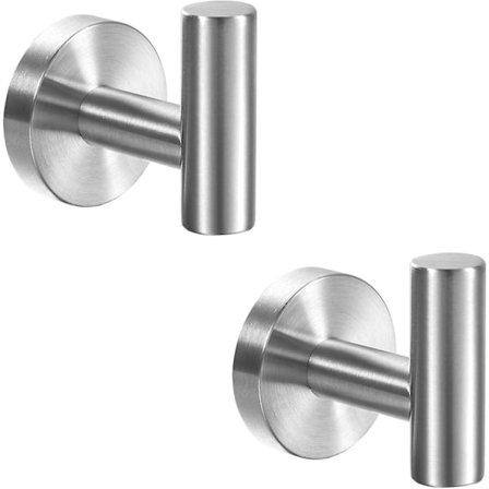 2-pakkaus pyyhekoukkuja, harjattu nikkeli Sus304 ruostumaton teräs takki naulakko vaatteet koukku moderni seinäkiinnike kylpyhuoneeseen keittiöön 