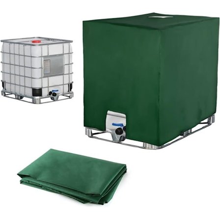 1000L IBC Tankdeksel, Vanntankdeksel, 1000L IBC Tankdeksel Anti UV Grønn for 1000L IBC Tank (120 * 100 * 116cm)