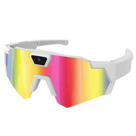 Smarte sykkelbriller med kamera - POV Kamerabriller HD 1080P Videoopptak, Polariserte sportsbriller for utendørs sykling, ski