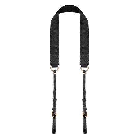 Sangle pour appareil photo | Coton vintage noir & Cuir pour hommes