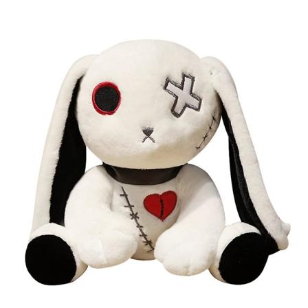 Påsk Fruktansvärd Kanin Plysch Leksak Långörad Kanin Djur Stoppade Dockor För Barn Flickor Halloween Födelsedagspresenter White