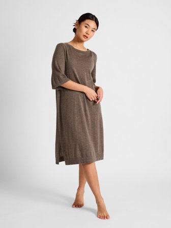 Kashmina - Kashmirkjole "Air tunic" - dark toast - Size L
